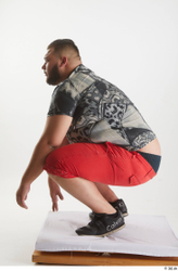 Man White Overweight Male Studio Poses